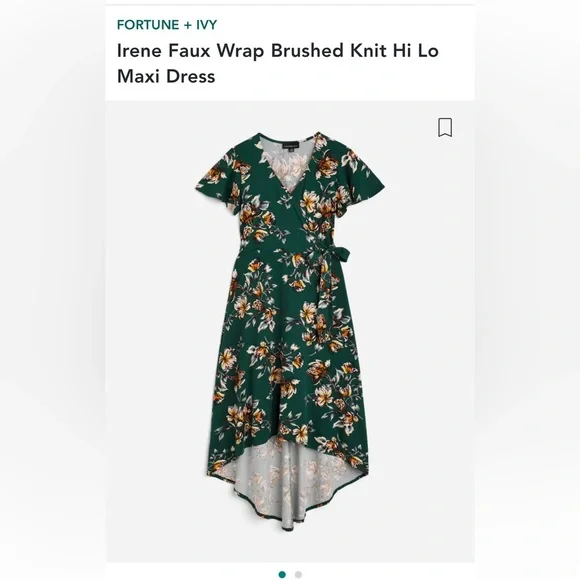 Fortune + Ivy | Dresses | Fortune Ivy Faux Wrap Brushed Knit Hi Lo Dress |  Poshmark
